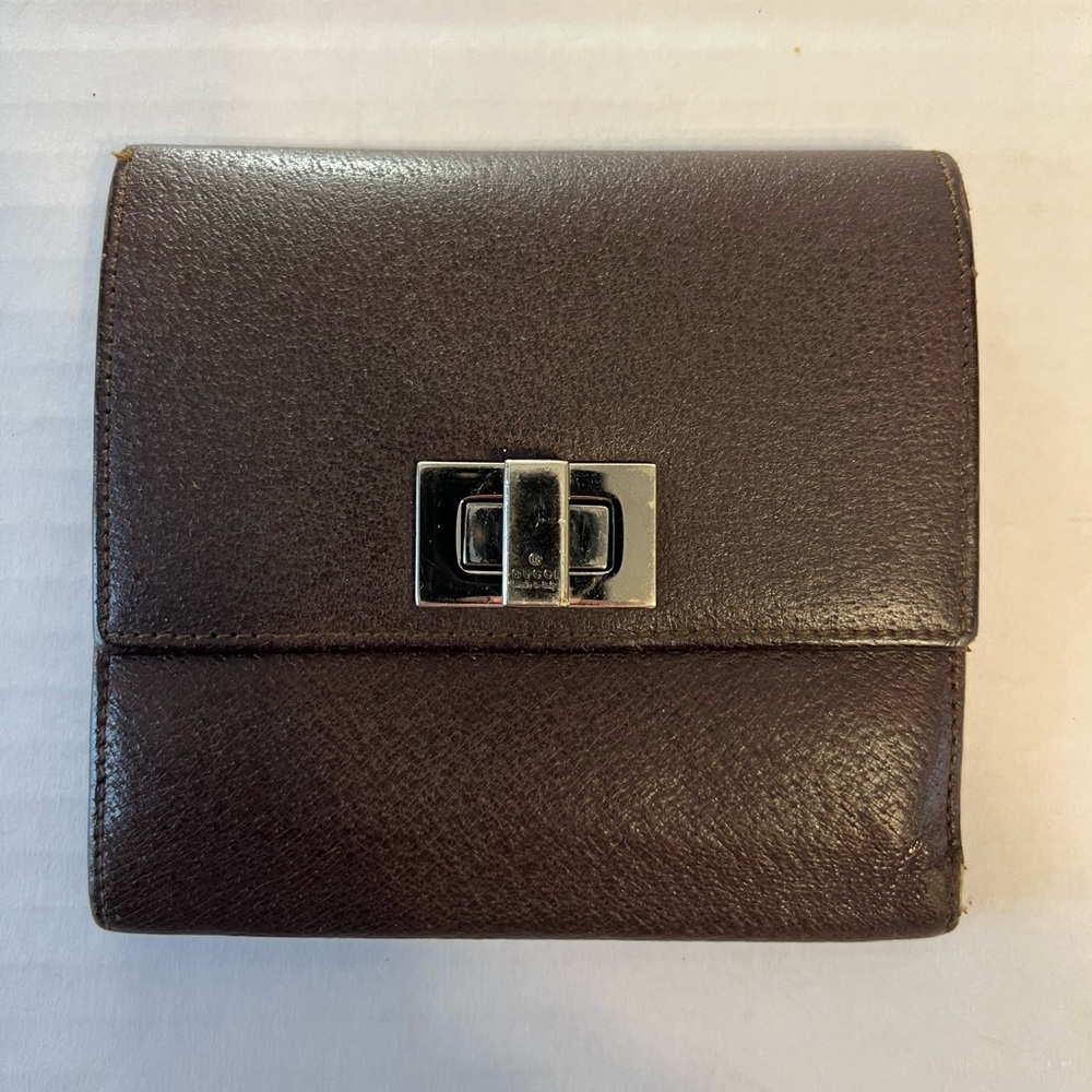 Gucci, leather compact wallet